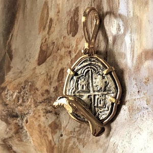 ATOCHA Coin Manatee  Pendant 14K Gold Sunken Treasure Shipwreck Coin Jewelry