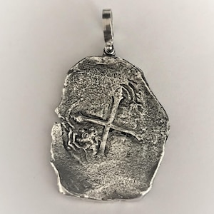 ATOCHA Coin Pendant Sterling Silver 8 Reale Coin