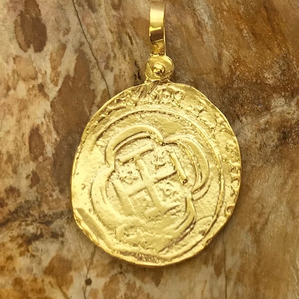 Colgante de moneda ATOCHA GP sobre moneda de 4 reales de plata de ley
