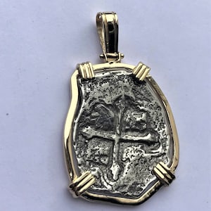 Atocha Coin Pendant 14K Gold 8 Reale Sunken Treasure Jewelry