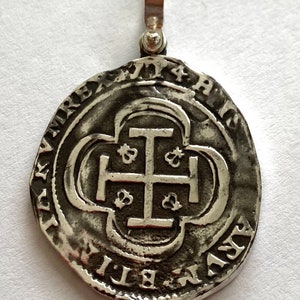 ATOCHA Coin Pendant Sterling Silver 8 Reale Coin