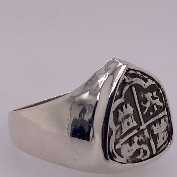 Atocha Coin Ring Sterling Zilveren Heren dames Treasure Jewelry