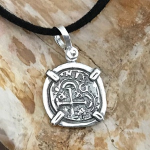 ATOCHA Coin Pendant Design 1600-1700 Pendant 925 Sterling Silver Sunken Treasure Jewelry