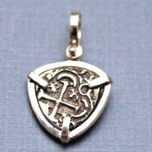 ATOCHA Coin Pendant Sterling Silver Tri-Shape Design 1 Reale Coin