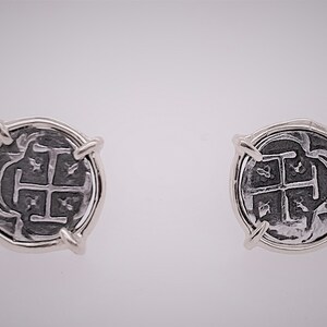 ATOCHA Coin Earrings 925 Silver Ladies Sunken Treasure Shipwreck Jewelry