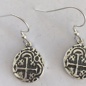 ATOCHA Coin Earrings Ladies 925 Sterling Sunken Treasure Jewelry