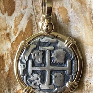 Atocha Coin Pendant Lima Coin 14K Gold  Sunken Treasure Jewelry