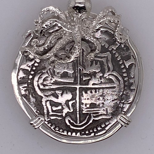 Atocha Pendant GP Over 925 Silver Sunken Treasure Coin Jewelry for sale Atocha Pendant GP Over 925 Silver Sunken Treasure Coin Jewelry for sale