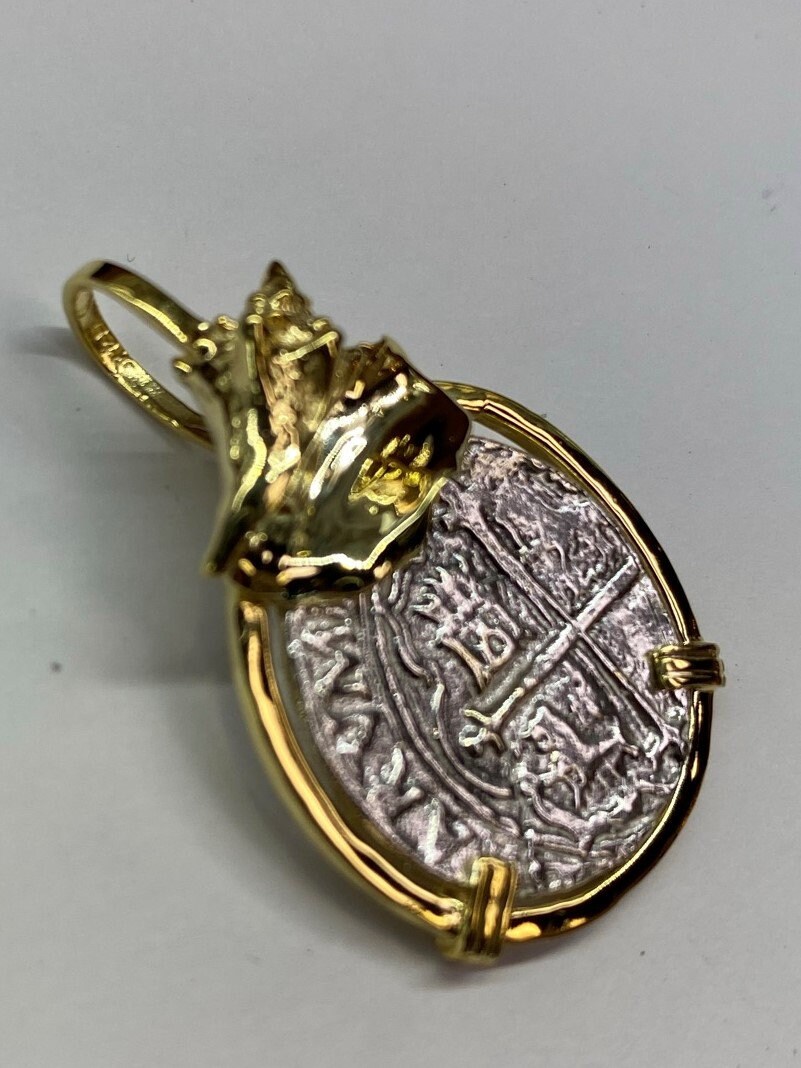 Atocha Muschel-Anhänger Aus 925er Sterlingsilber Mit Gold-Overlay - Versunkener Schatz Als Schmuck