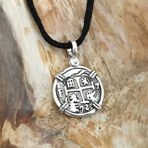 ATOCHA Coin Pendant Design 1600-1700 Pendant 925 Sterling Silver Sunken Treasure Jewelry