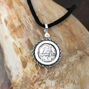 ATOCHA Coin Pendant Rope 925 Sterling Silver Sunken Treasure Shipwreck Jewelry