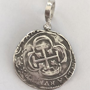 ATOCHA Coin Pendant Sterling Silver 8 Reale Coin