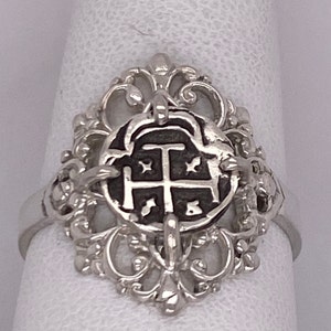 ATOCHA Coin Ring Filigree 925 Silver Mini Reale Sunken Treasure Shipwreck Jewelry