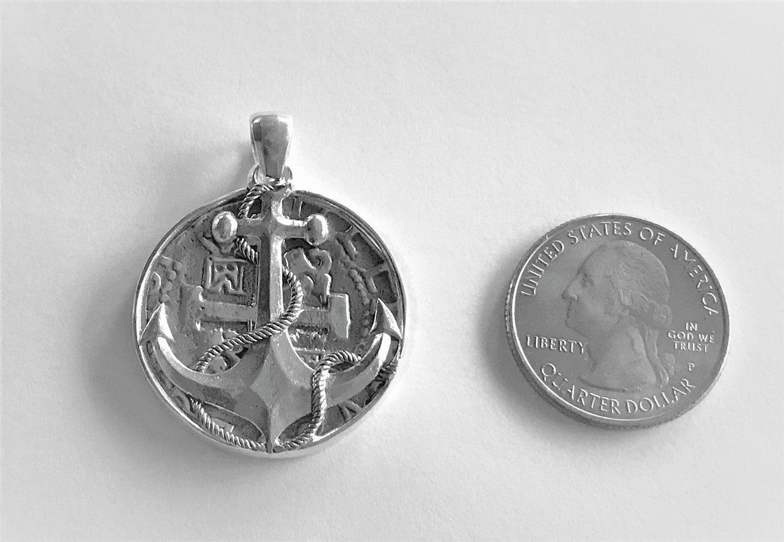 Atocha Shipwreck Coin Sterling Silver Pendant – Handmade Treasure Jewelry Inspired By 1600s Sunken Treasure