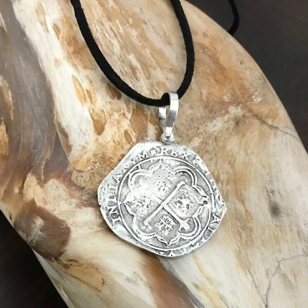 ATOCHA Coin Pendant Sterling Silver 8 Reale Coin