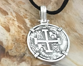 ATOCHA Coin Pendant Design Era 1600-1700 Sunken Treasure Shipwreck Coin Jewelry