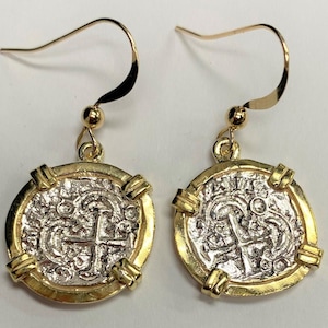 Brincos de moeda ATOCHA para mulheres GP sobre 925 Sterling Sunken Treasure Jewelry