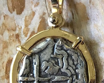 Atocha Coin Pendant 14K Gold 2 Reale Sunken Treasure Jewelry