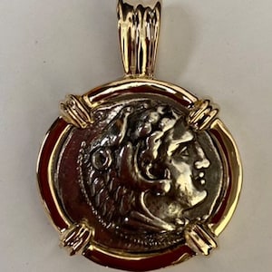 Alexander the Great Coin 14K Gold Pendant