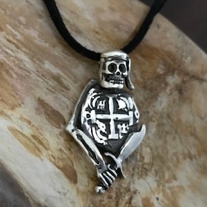 ATOCHA Coin Pendant 925 Silver Skull Pirate Sword Sunken Treasure Jewelry