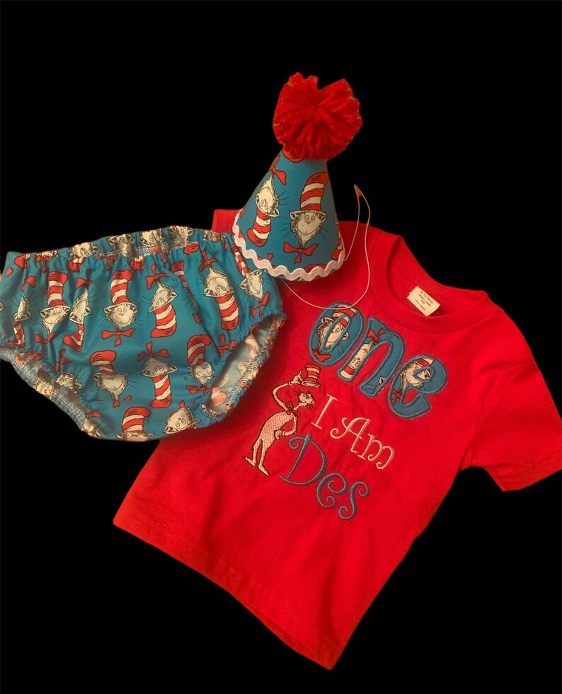 Dr. Seuss Smash Cake Outfitsmash Cake Cat in the Hat Etsy