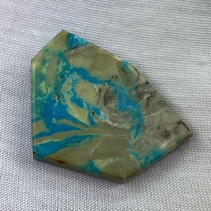 RARE ( 55 Carats ) Mona Lisa Mine Turquoise Cabochon , Polk County , Arkansas