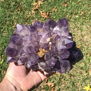 DOW Points__Rich Purple Color__HUGE CLEAR Rare Amethyst Quartz Crystal Cluster Zambia / Africa
