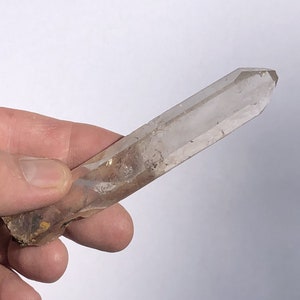 Incredible Long Natural Brazilian Smokey Quartz crystal Wand / Healing Point