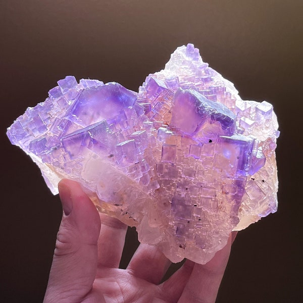 HUGE Clear Purple Fluorite Specimen - Lead Hill Mines, Lead Hill, Hardin County, Illinois