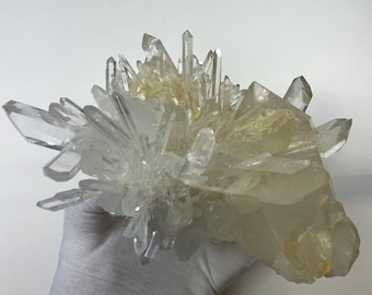 Museum Quality___OPTICAL CLEAR__Incredible High End Display___HUGE Arkansas Quartz Crystal Cluster