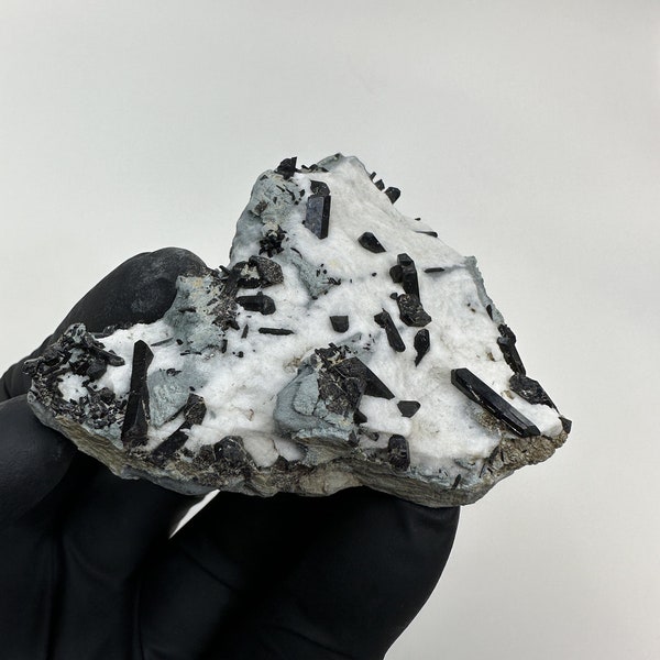 3 1/8" Lustrous Rare Neptunite Crystals in Natrolite Matrix - San Benito Co., California