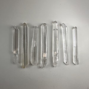 7 Long Optical Clear Arkansas Quartz Crystal Jewelry Points