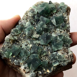 High End__SUPER GEMMY__LARGE Rogerley Mine Fluorite Cluster / Durham, England