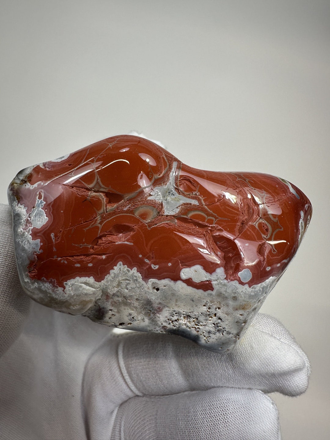 RARE Large Tumbled Kentucky Agate Palm Stone From Estill County