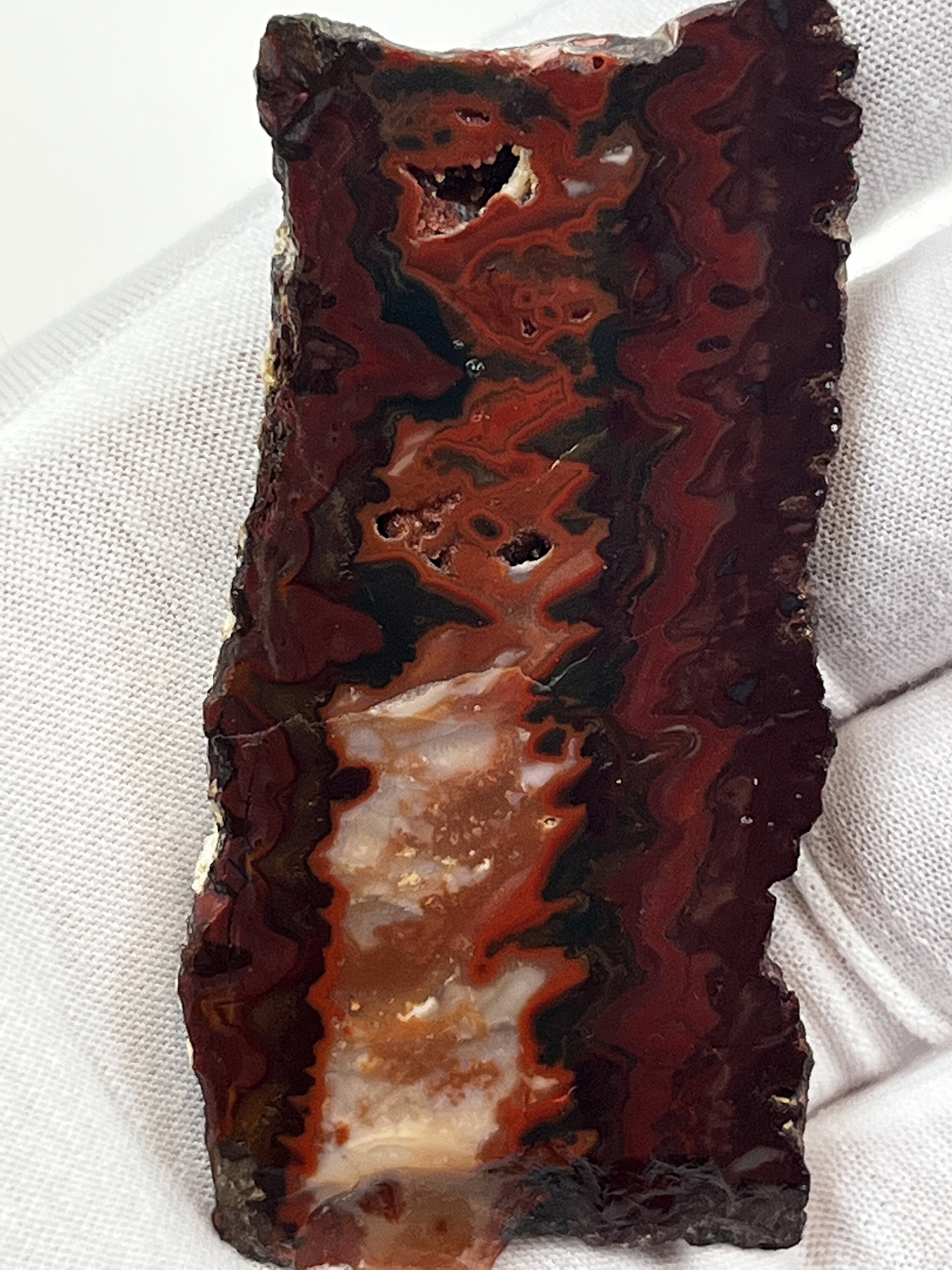 NEW FIND___( 40.7 Gram) Idaho Wildfire Sunset Jasper - Agate Slab
