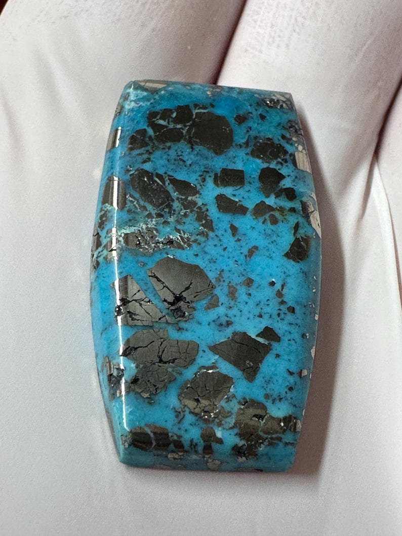 RARE ( 51.5 Carats ) High End Morenci Turquoise Cabochon , Morenci ...