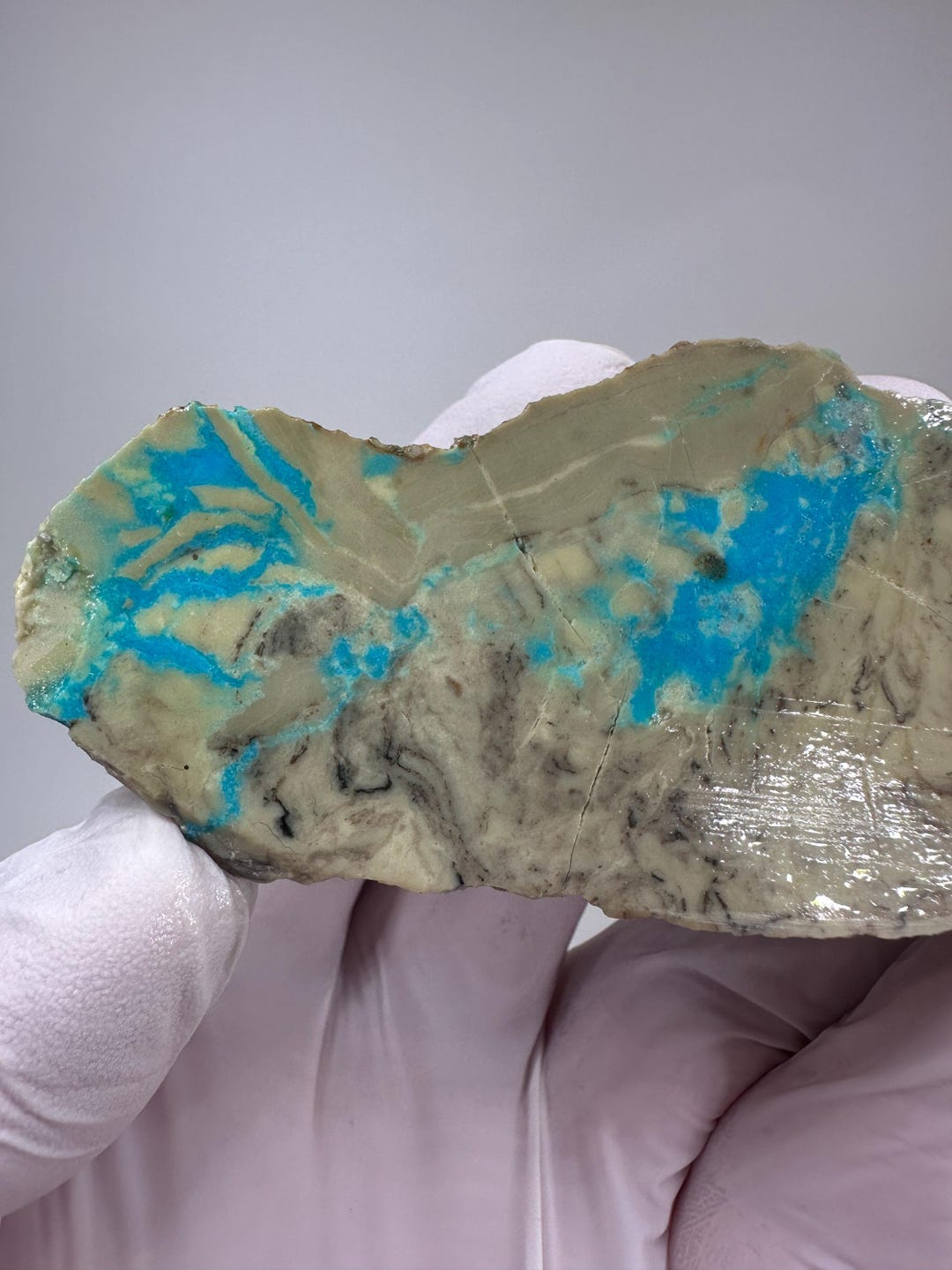 Very RARE 71.5 Gram Mona Lisa Mine Faced Rough Turquoise Specimen
