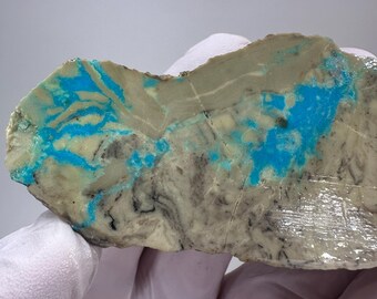 Very RARE 71.5 Gram Mona Lisa Mine Faced Rough Turquoise Specimen
