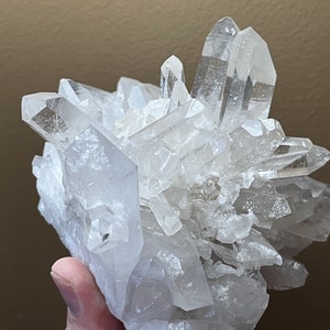 OPTICAL CLEAR High-End Display___HUGE Arkansas Quartz Crystal Cluster