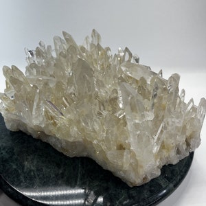 LONG OPTICAL CLEAR Points__Incredible High End Display___HUGE Arkansas Quartz Crystal Cluster