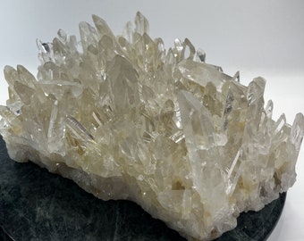 LONG OPTICAL CLEAR Points__Incredible High End Display___HUGE Arkansas Quartz Crystal Cluster