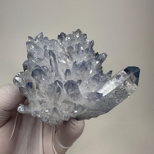 Top Choice___Large Clear Aqua Aura Arkansas Quartz Crystal Cluster