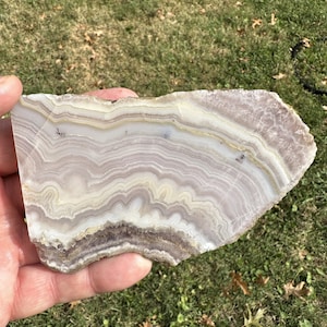 RARE ( 218.6 grams ) Sow Belly Agate / Amethyst with Native Silver Slab from Creede, Colorado