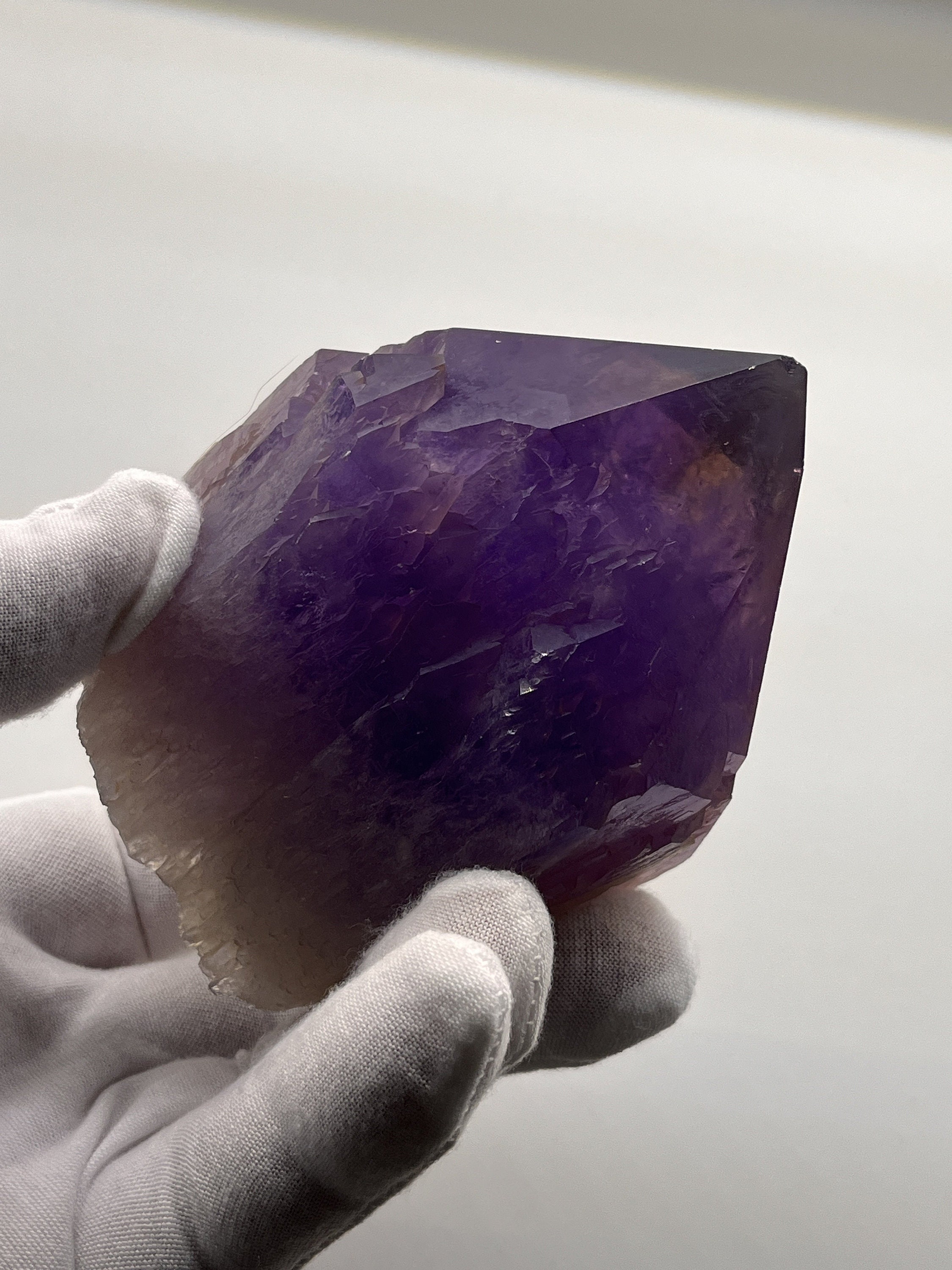 4''____Grande GEMMY Ametrine Cuarzo Crystal Lightbrary Point__Bolivia__100% Natural