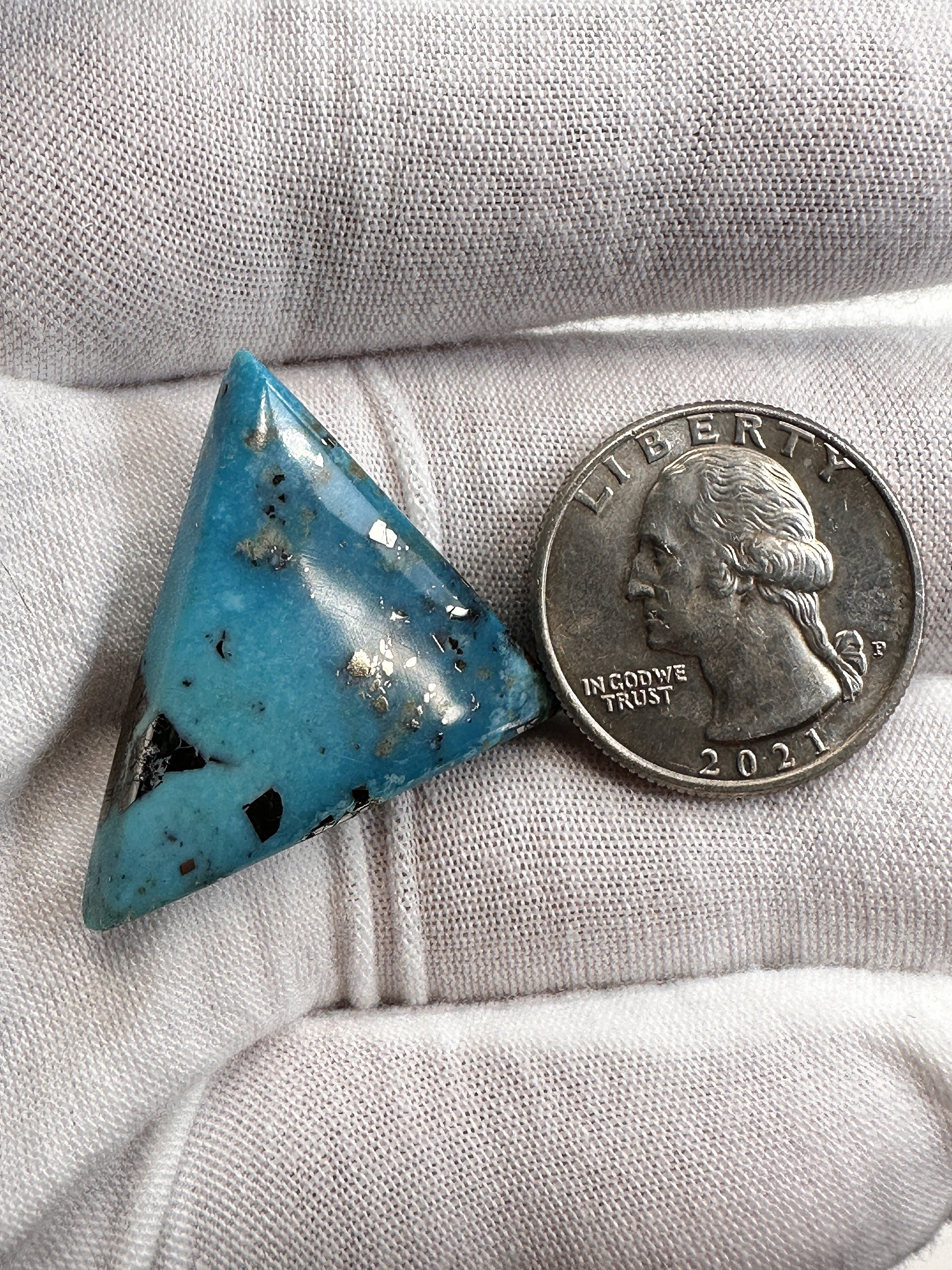 RARE ( 35 Carats ) High End Morenci Turquoise Cabochon , Morenci ...