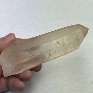 6 1/8&#39;&#39; Tall GOLDEN Lemurian Seed Quartz Crystal Point__Serra do Cabral Mtns. , Brazil