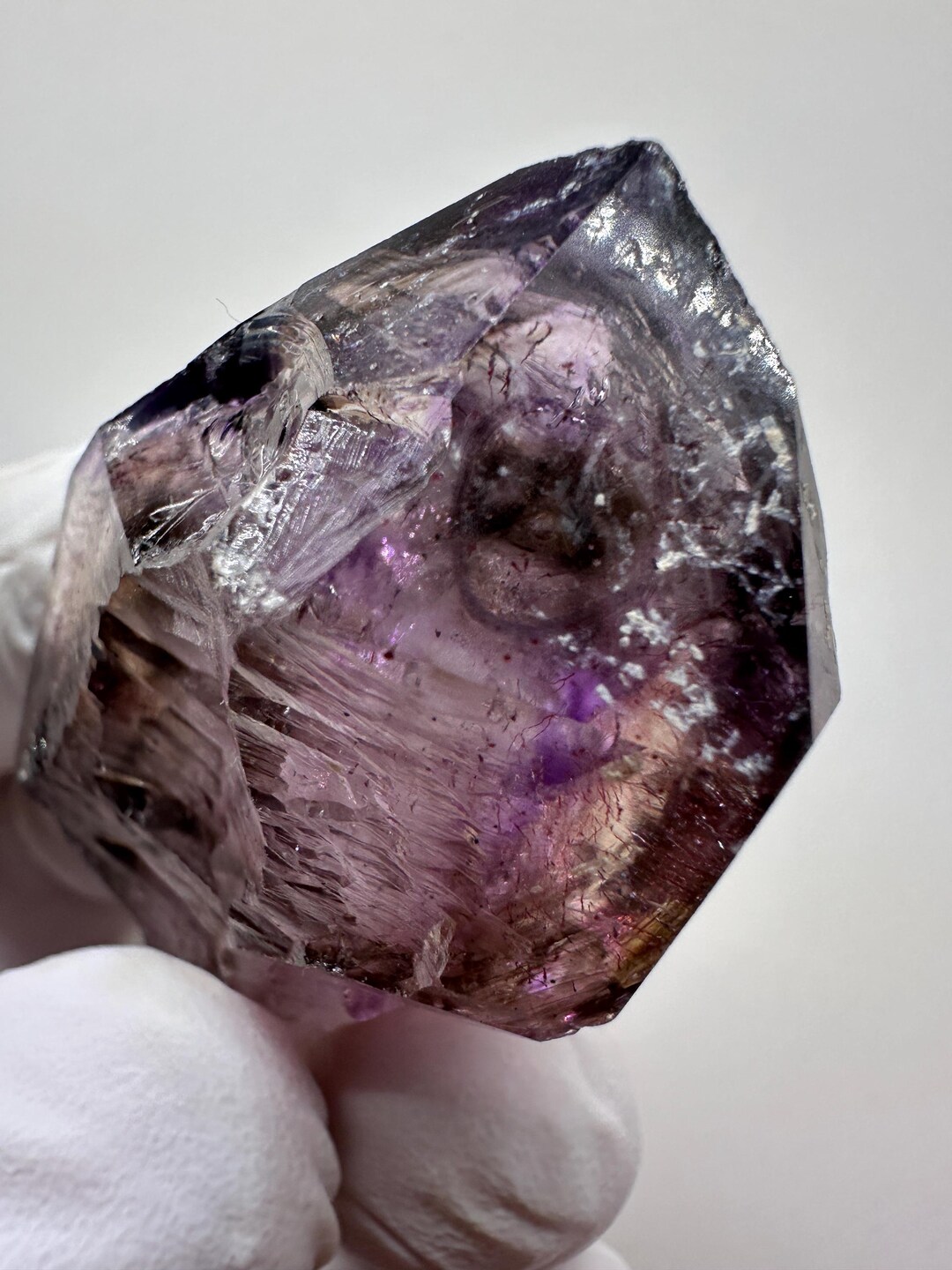 Record Keepersmobile Enhydrorare Amethyst Quartz Crystal Point 