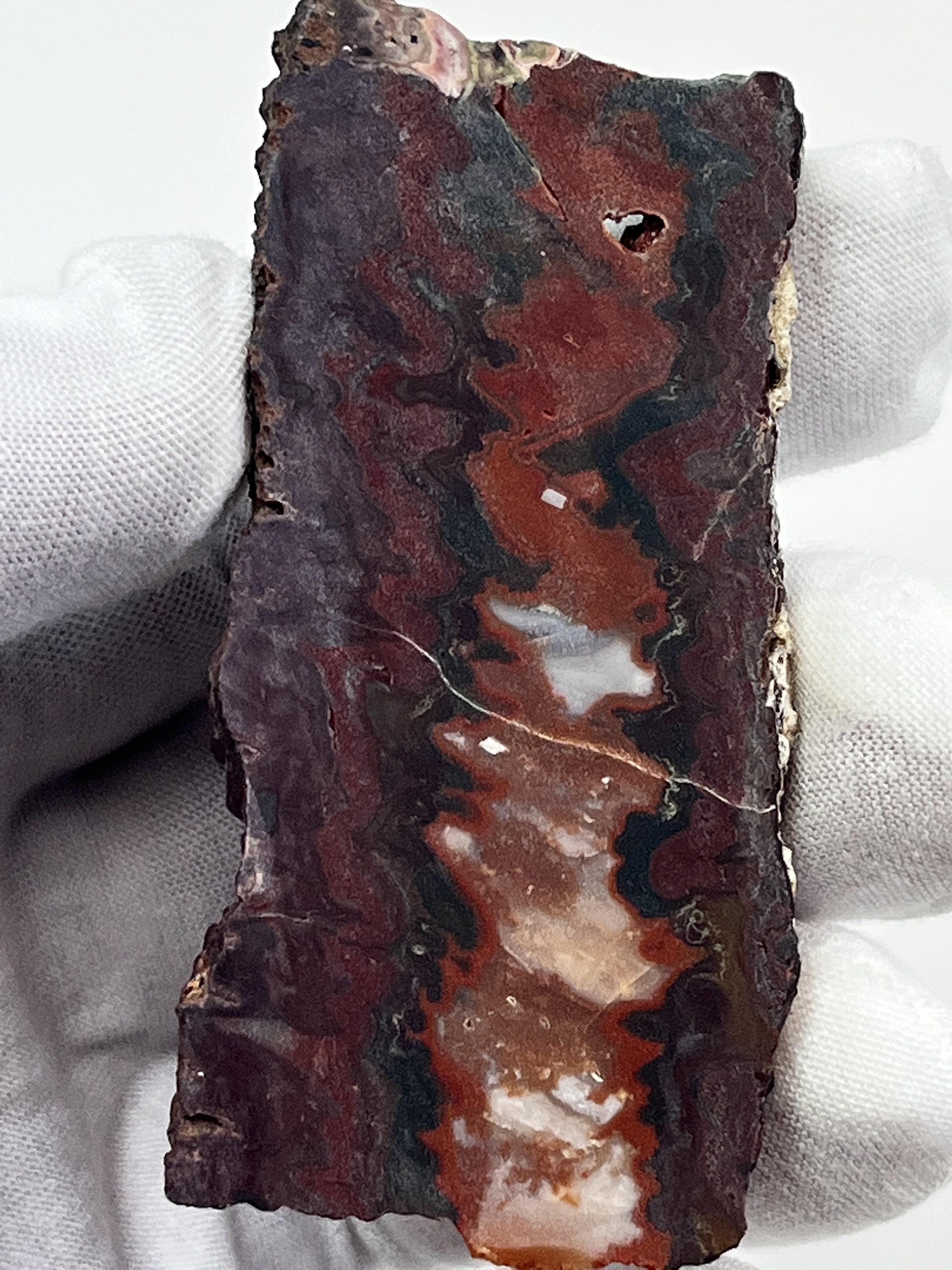 NEW FIND___( 40.7 Gram) Idaho Wildfire Sunset Jasper - Agate Slab