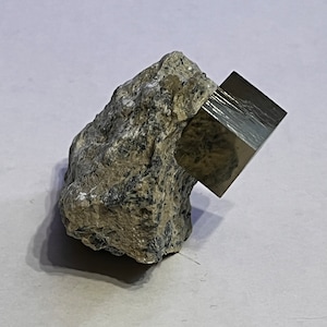 Rare Rectangle Shape__Lustrous Pyrite Cubes on Matrix__Navajun Mine, Spain