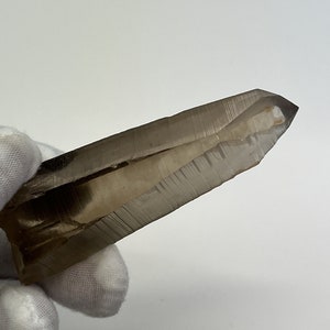 LARGE OPTICAL CLEAR Smokey Lemurian Seed Quartz Crystal Point__Serra do Cabral Mtns., Brasilien
